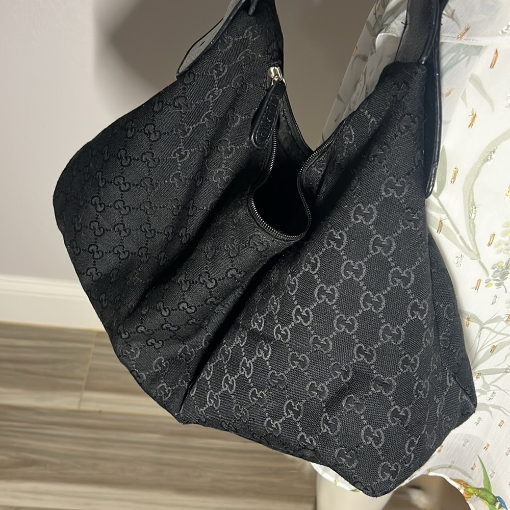 Gucci GG Canvas Horsebit Chain Black Bag $450 OBO. Missing Some Hardware - Picture 13 of 13